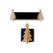 Picture of NAPKIN RING TREE GLITTER GOLD - 6 PACK